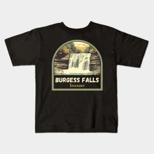 burgess falls state park vintage hiking nature adventure outdoors Kids T-Shirt